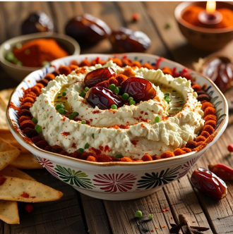 Pikanter Dattel-Frischkäse-Dip