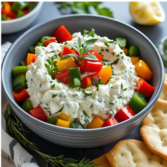 Fetacreme mit Paprika und Kräutern