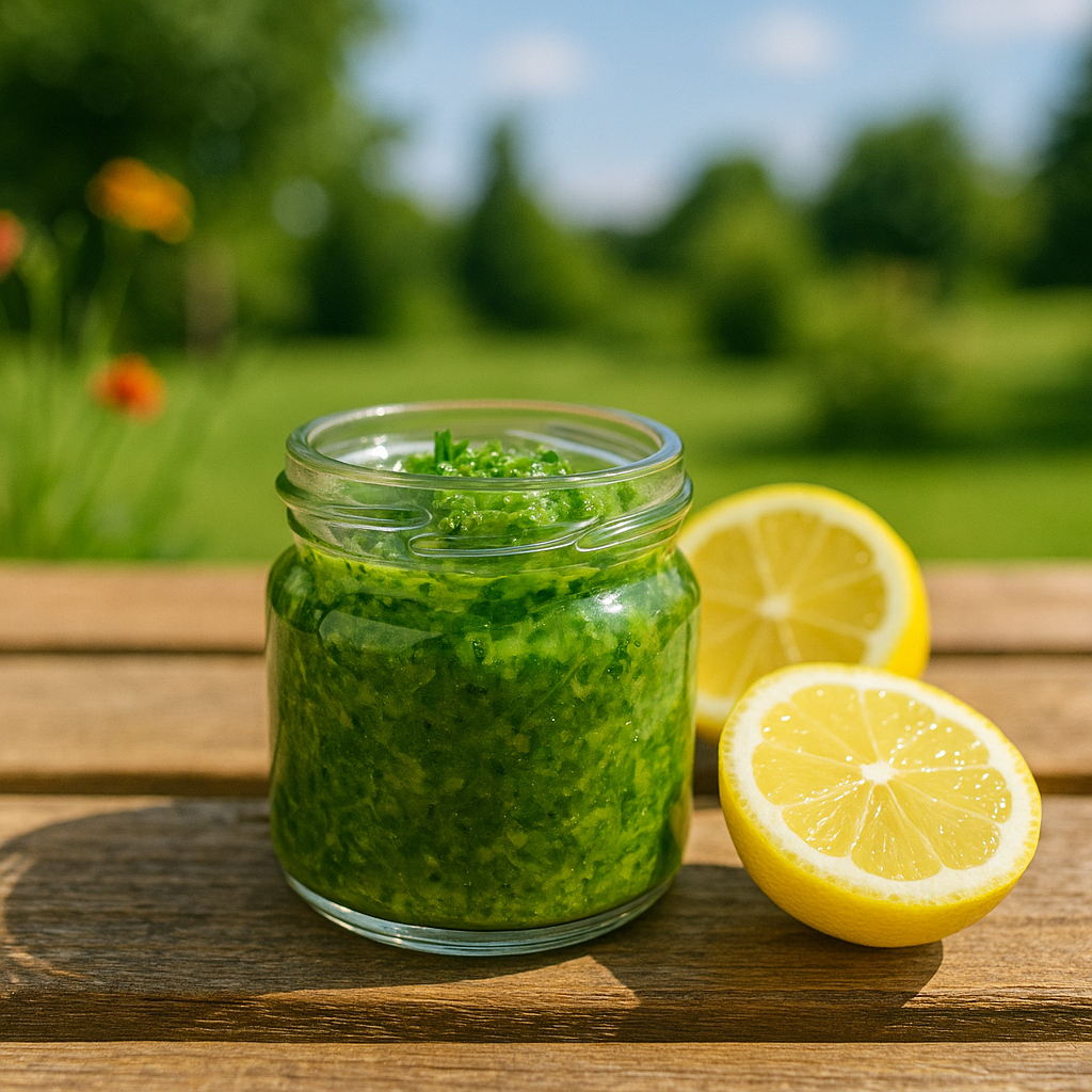 Frische Kräuter-Zitronen-Paste