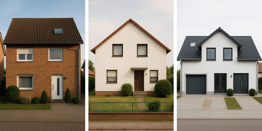 Kaufkraft im Wandel, Hausvergleich: Haus aus 60 er Jahre, Haus aus 80er Jahre, modernes Haus
