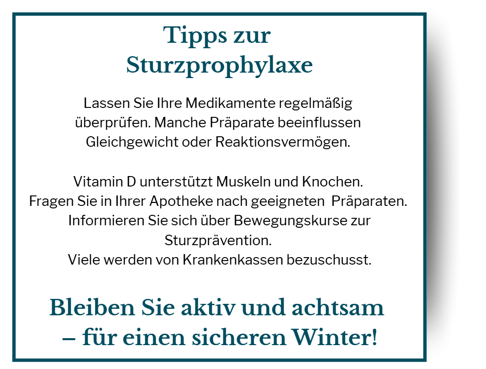 Tipps zur 
Sturzprophylaxe